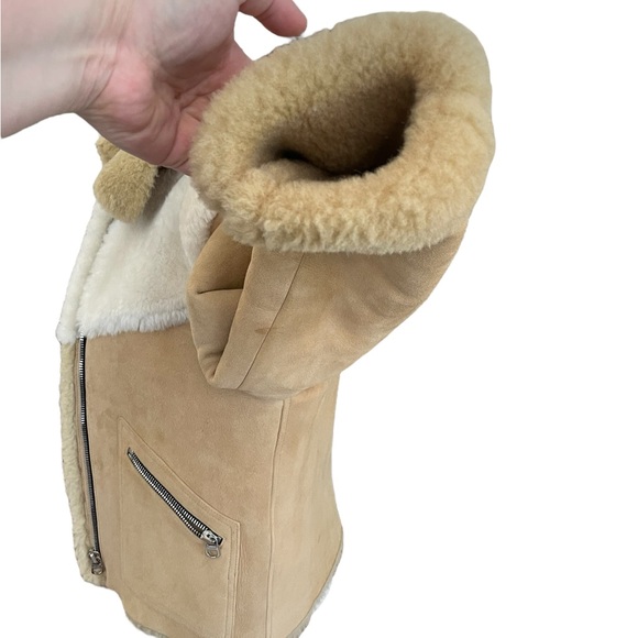 SANDRO PARIS Shearling Coat - Picture 10 of 16